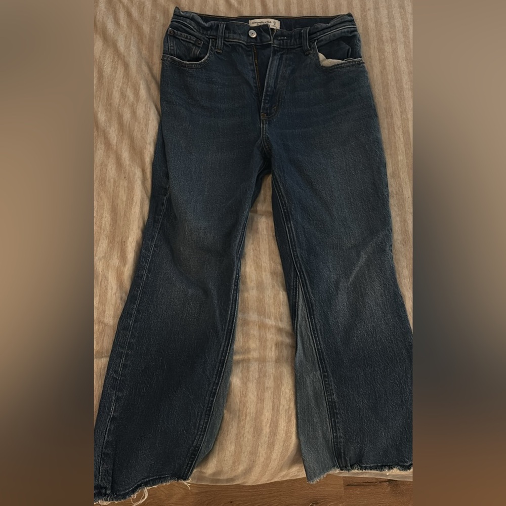 Abercrombie & Fitch Blue Wide Leg Flare Jeans
